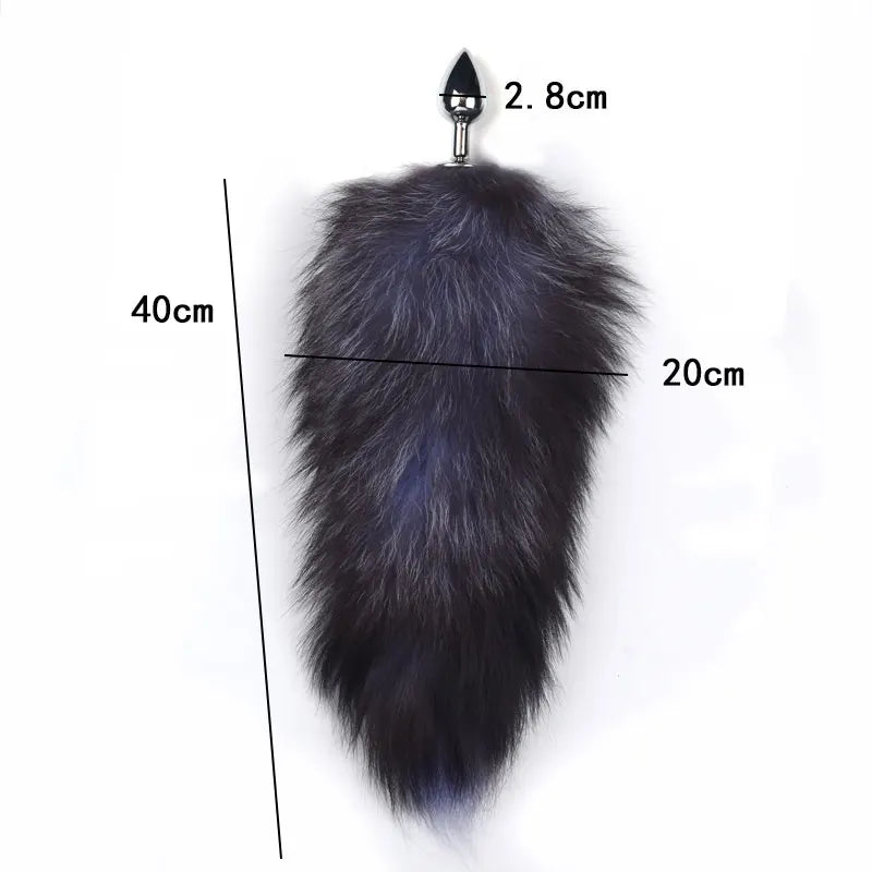 Sex toys for Women, Bdsm Sex Bondage Set ,Handcuffs Whip 40CM Fox Tail Anal Plug Adult Games