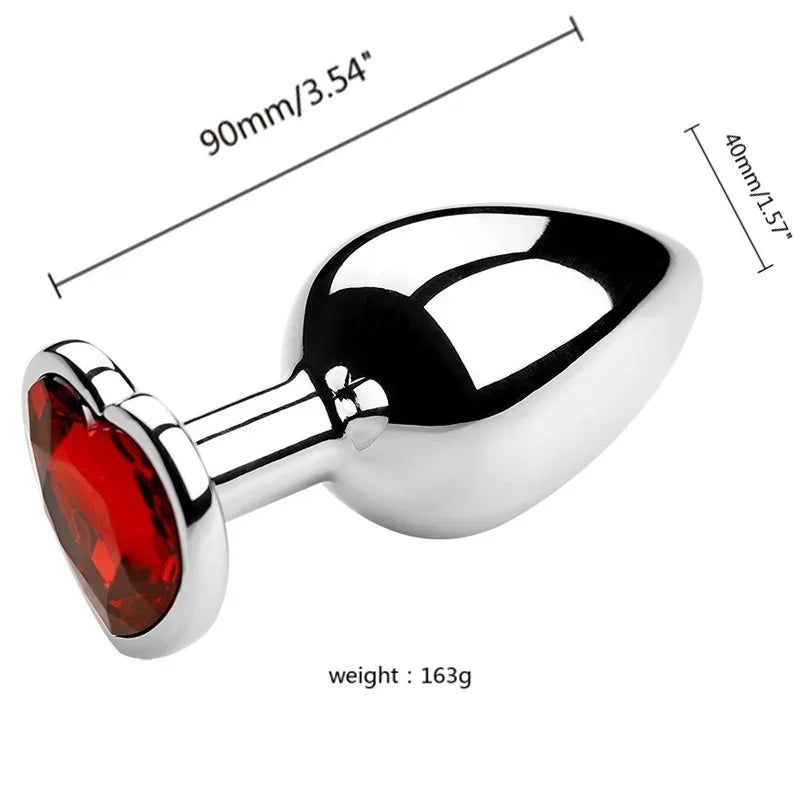3PCS S/M/L Metal Anal Plug, Butt Plug, for Women and Men
