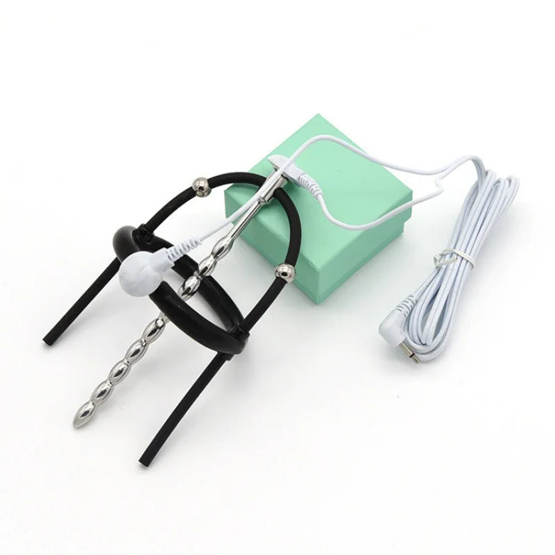 Delay Ejaculation Sex Toy for Men, Electric Shock Penis Ring