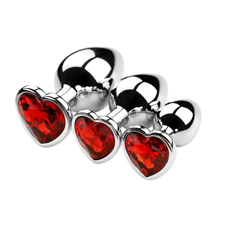 3PCS S/M/L Metal Anal Plug, Butt Plug, for Women and Men