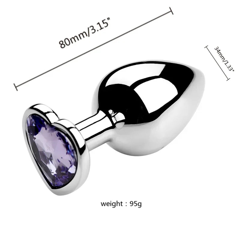 3PCS S/M/L Metal Anal Plug, Butt Plug, for Women and Men