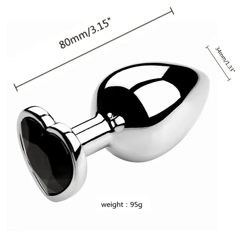 3PCS S/M/L Metal Anal Plug, Butt Plug, for Women and Men
