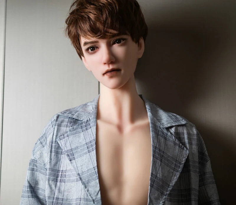RENHEYUOU 165cm Adult Male Sex Doll, Life Size Sex Toy, Detachable Penis, Metal Skeleton