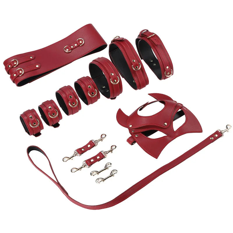 Sex Toys for Woman, BDSM Sex Bondage Set, Erotic Adults Toys, Handcuffs Ankle Cuffs Collar