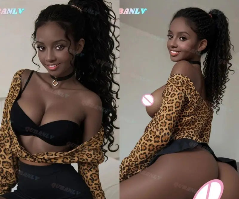 168CM Chocolate Color Sex Doll, Lifelike Vagina, Anus, Mouth, Black Sex Doll