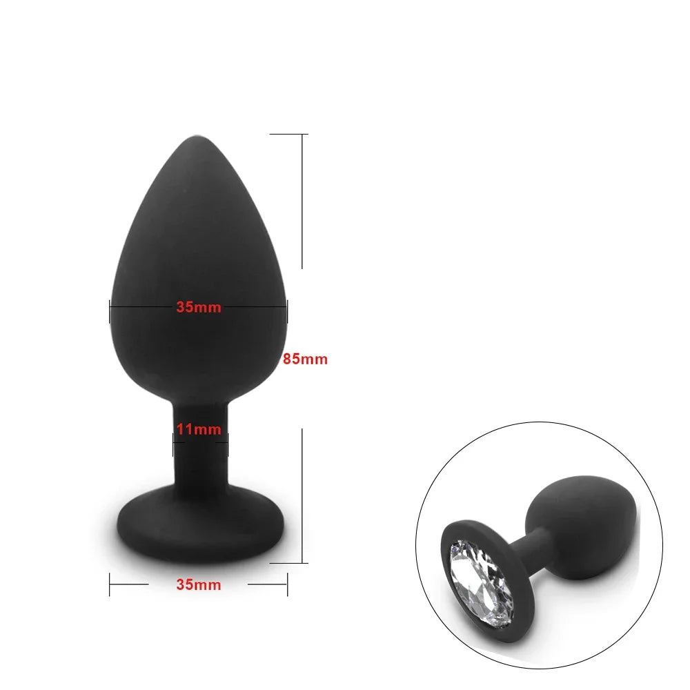 4pcs Soft Silicone Anal Plug, Mini Erotic Bullet Vibrator, Butt Plug Sex Toy for Men Women