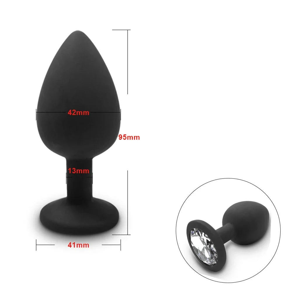 4pcs Soft Silicone Anal Plug, Mini Erotic Bullet Vibrator, Butt Plug Sex Toy for Men Women