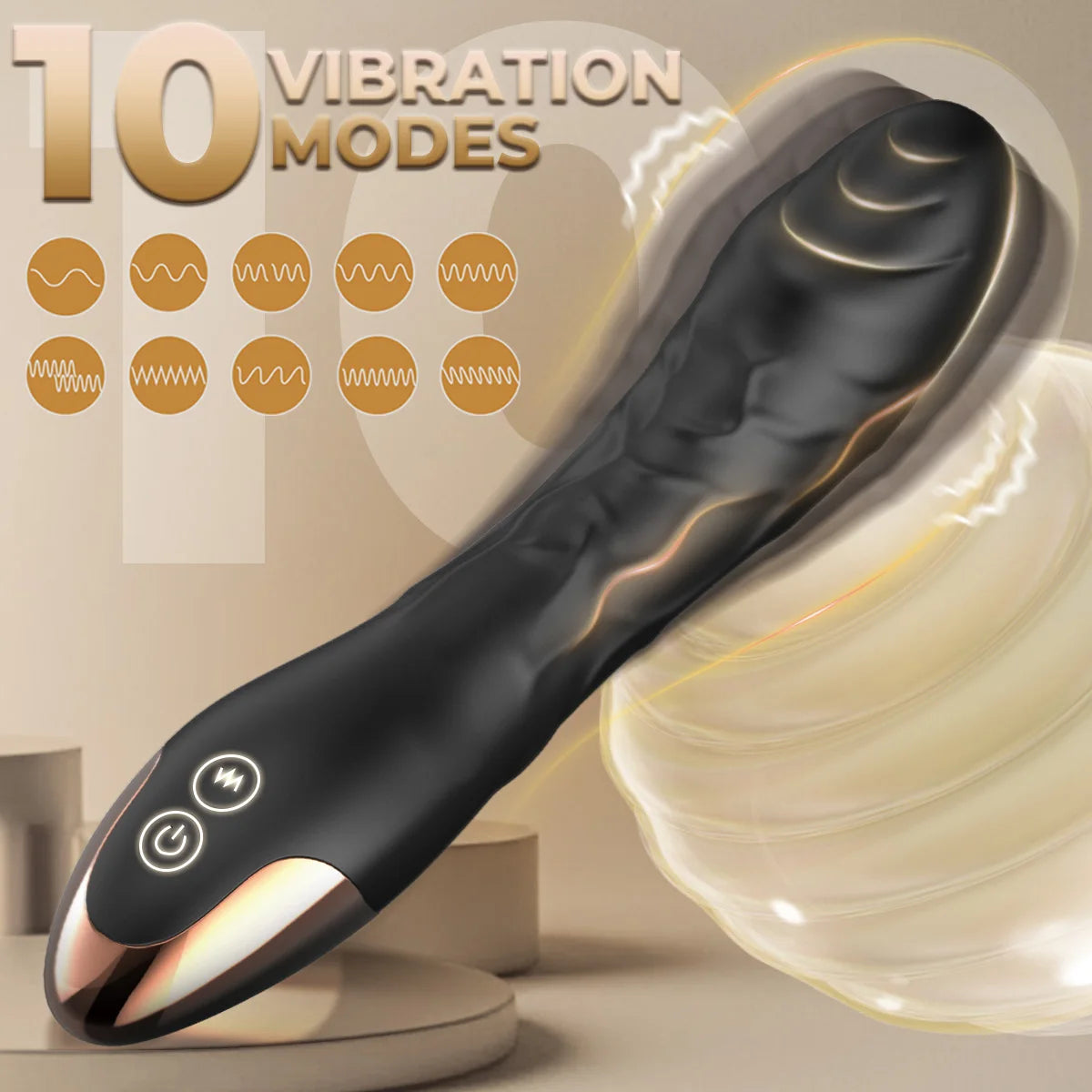 G Spot Vibrator, Clitoris Vibrator, Anal Stimulator, Dildo with 10 Powerful Vibrating Modes