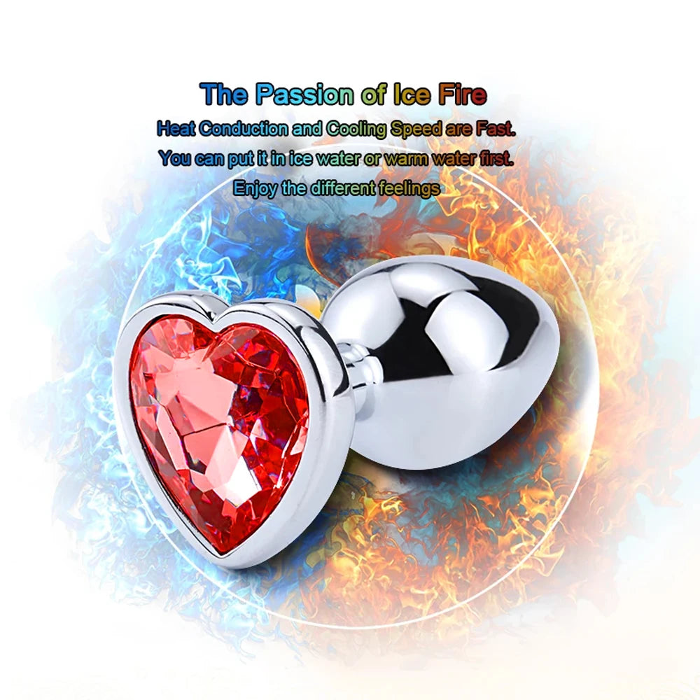 3PCS S/M/L Metal Anal Plug, Butt Plug, for Women and Men