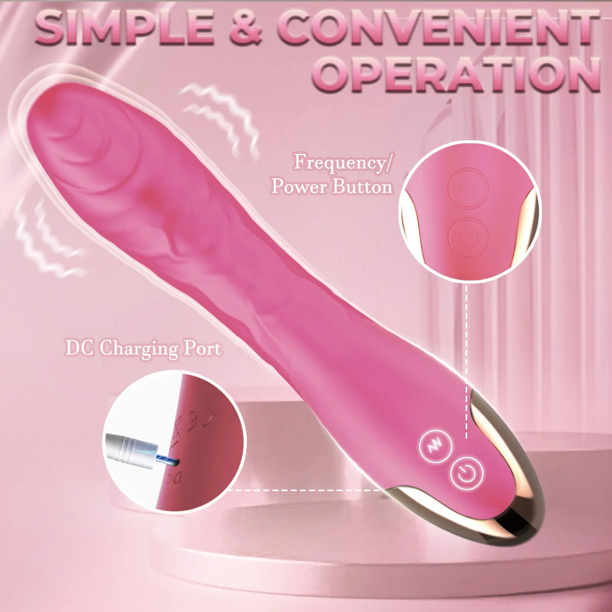 G Spot Vibrator, Clitoris Vibrator, Anal Stimulator, Dildo with 10 Powerful Vibrating Modes