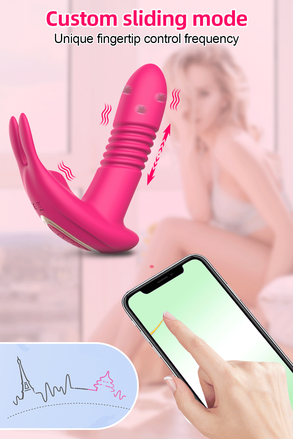 Thrusting Vibrator for Women APP Rotating Telescopic Dildo Remote Control G Spot Massage Clitoris Stimulator Sex Toy for Women