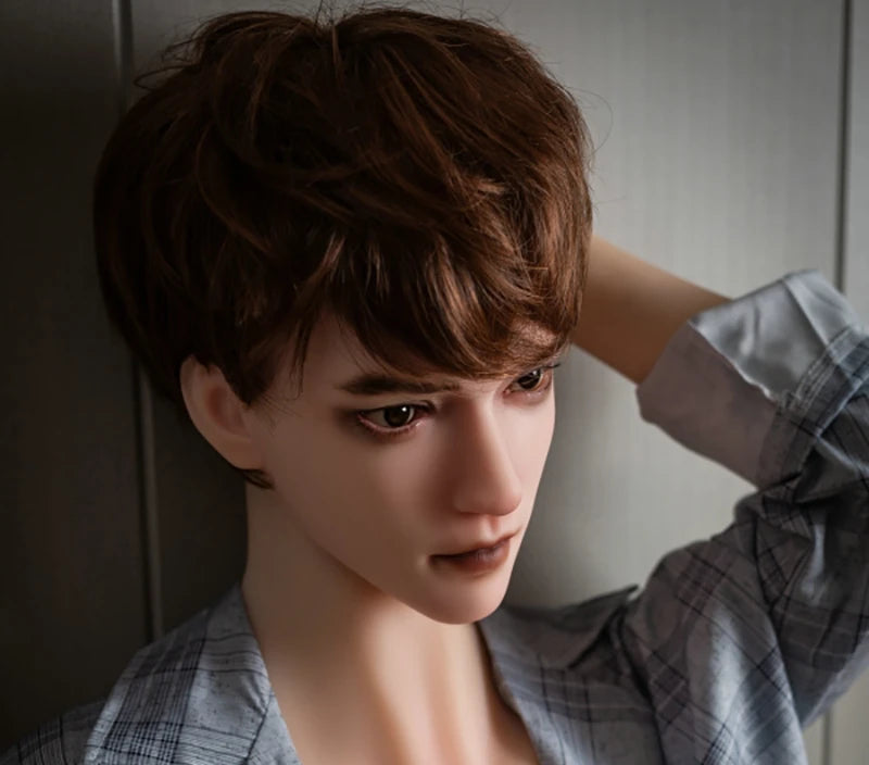 RENHEYUOU 165cm Adult Male Sex Doll, Life Size Sex Toy, Detachable Penis, Metal Skeleton