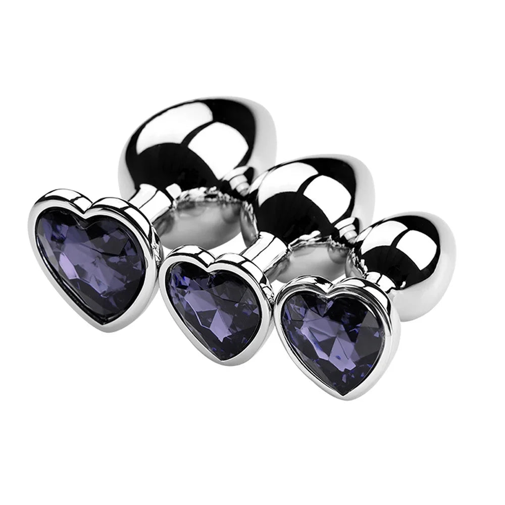3PCS S/M/L Metal Anal Plug, Butt Plug, for Women and Men
