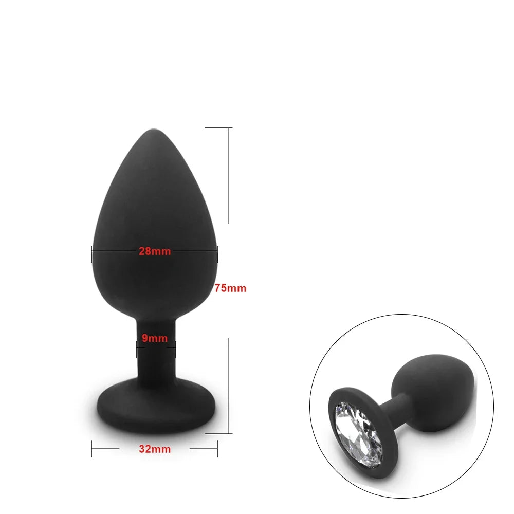 4pcs Soft Silicone Anal Plug, Mini Erotic Bullet Vibrator, Butt Plug Sex Toy for Men Women
