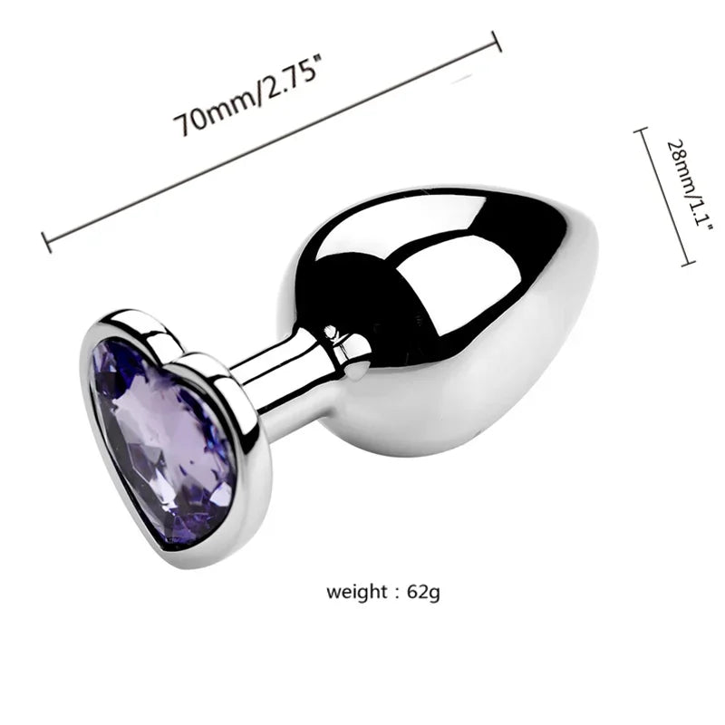 3PCS S/M/L Metal Anal Plug, Butt Plug, for Women and Men