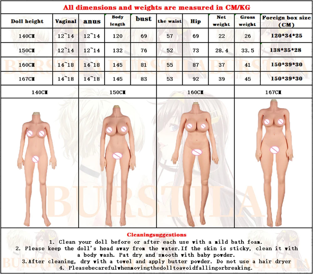 Hentai Sex doll, Blonde Sex toy Lifelike Breast and Ass, Realistic anus and pussy, Adult Love Doll 140CM