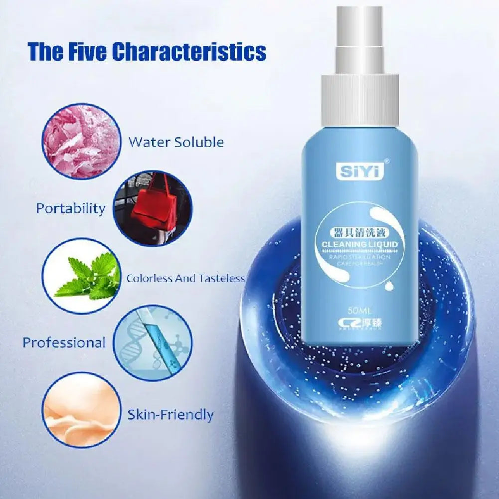 50ml Anti-bacterial Sex Toy Cleaner, Disinfection Liquid for Vibrator, Cleaning Spray, Sex Products Sterilization