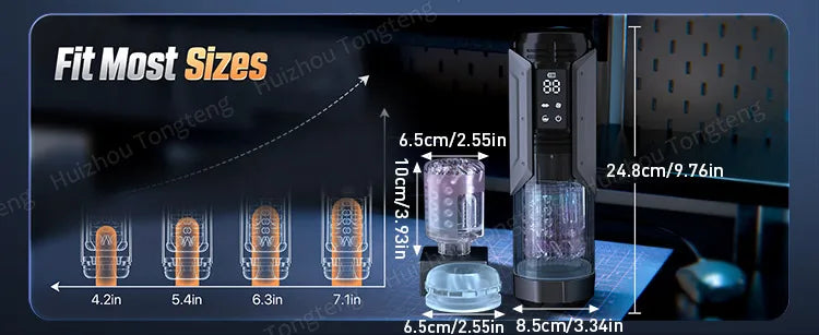 APP LED Automatic Male Masturbator, 7 Sucking Rotating Licking Thrusting Modes, Pocket Pussy Stroker, Blowjob Sex Toys For Men