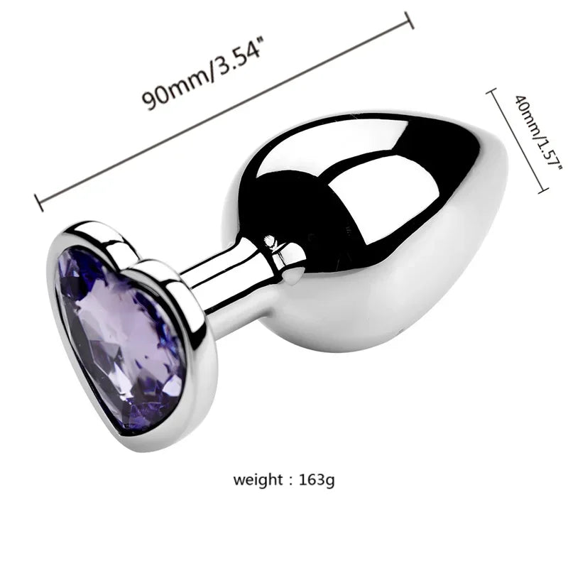 3PCS S/M/L Metal Anal Plug, Butt Plug, for Women and Men