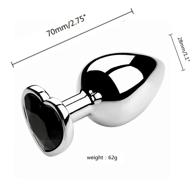 3PCS S/M/L Metal Anal Plug, Butt Plug, for Women and Men