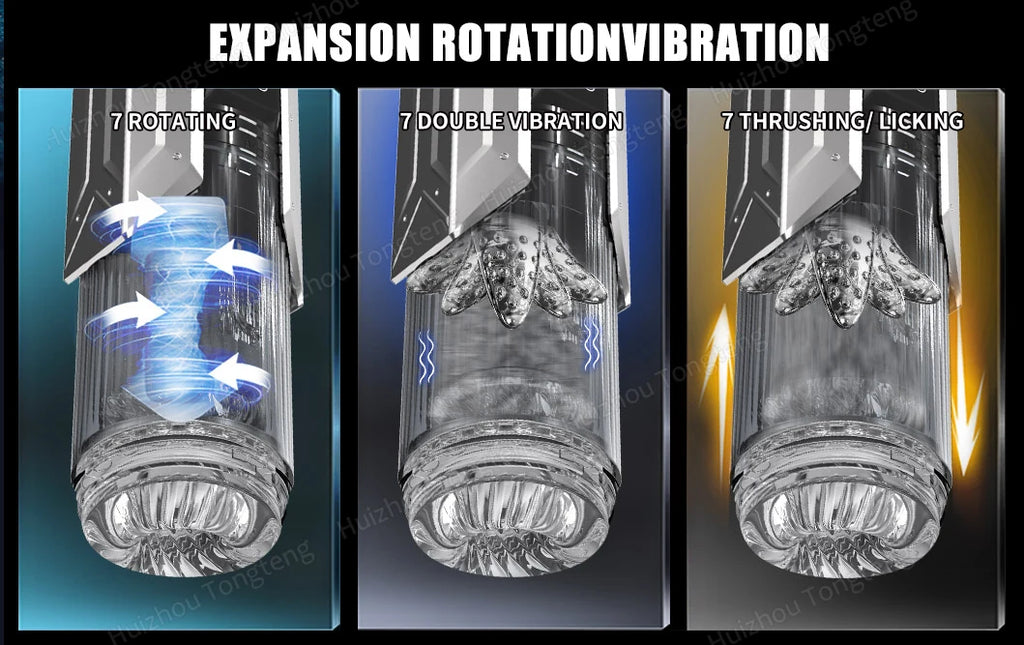 APP LED Automatic Male Masturbator, 7 Sucking Rotating Licking Thrusting Modes, Pocket Pussy Stroker, Blowjob Sex Toys For Men