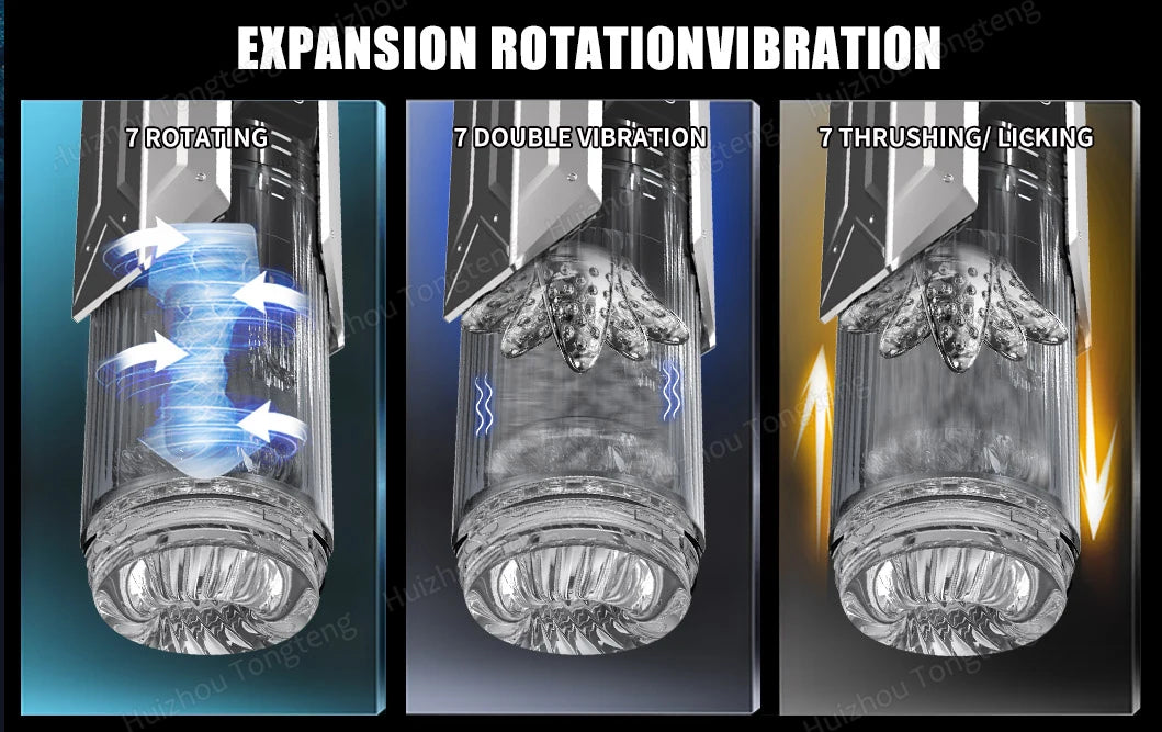 APP LED Automatic Male Masturbator, 7 Sucking Rotating Licking Thrusting Modes, Pocket Pussy Stroker, Blowjob Sex Toys For Men