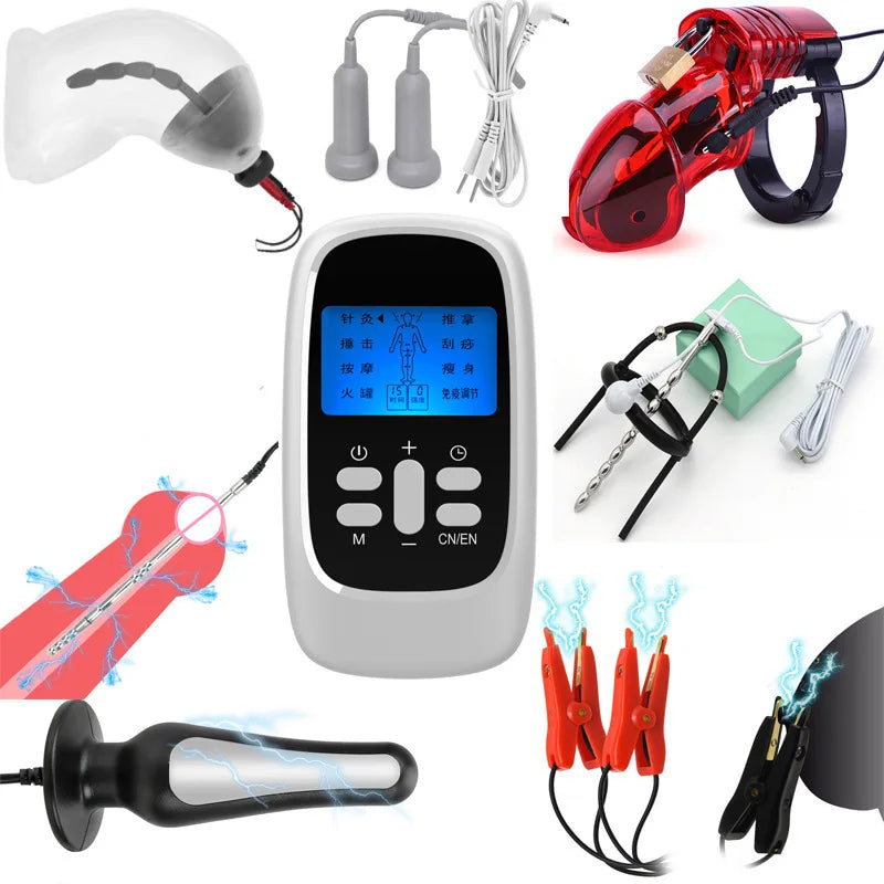 Delay Ejaculation Sex Toy for Men, Electric Shock Penis Ring