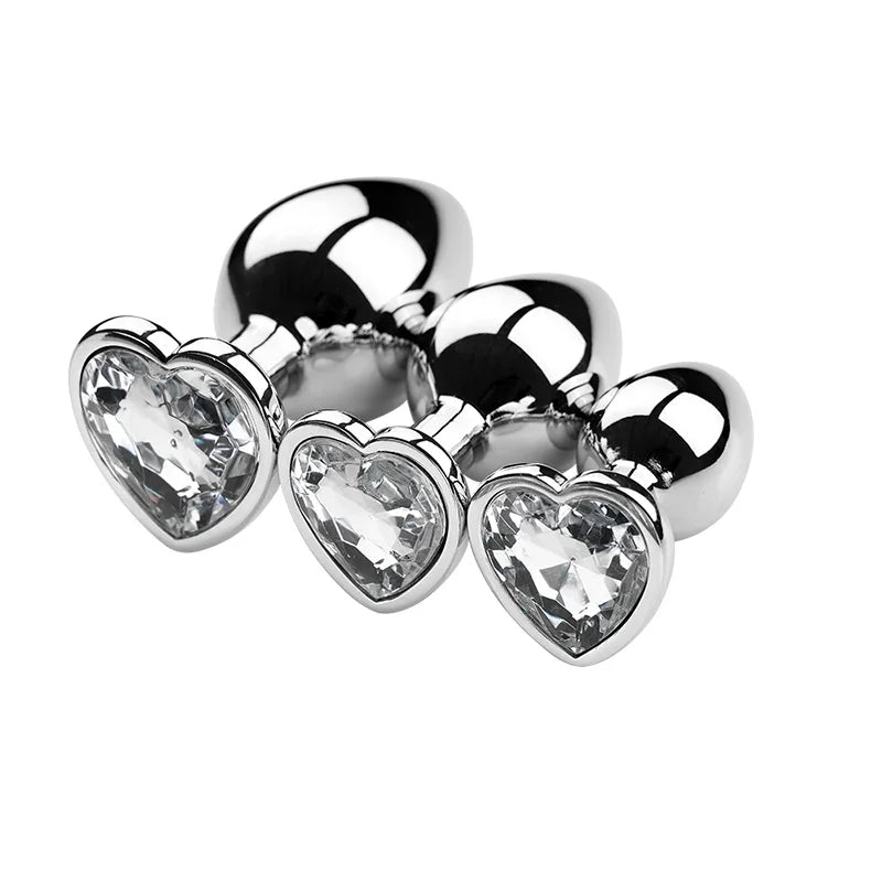 3PCS S/M/L Metal Anal Plug, Butt Plug, for Women and Men
