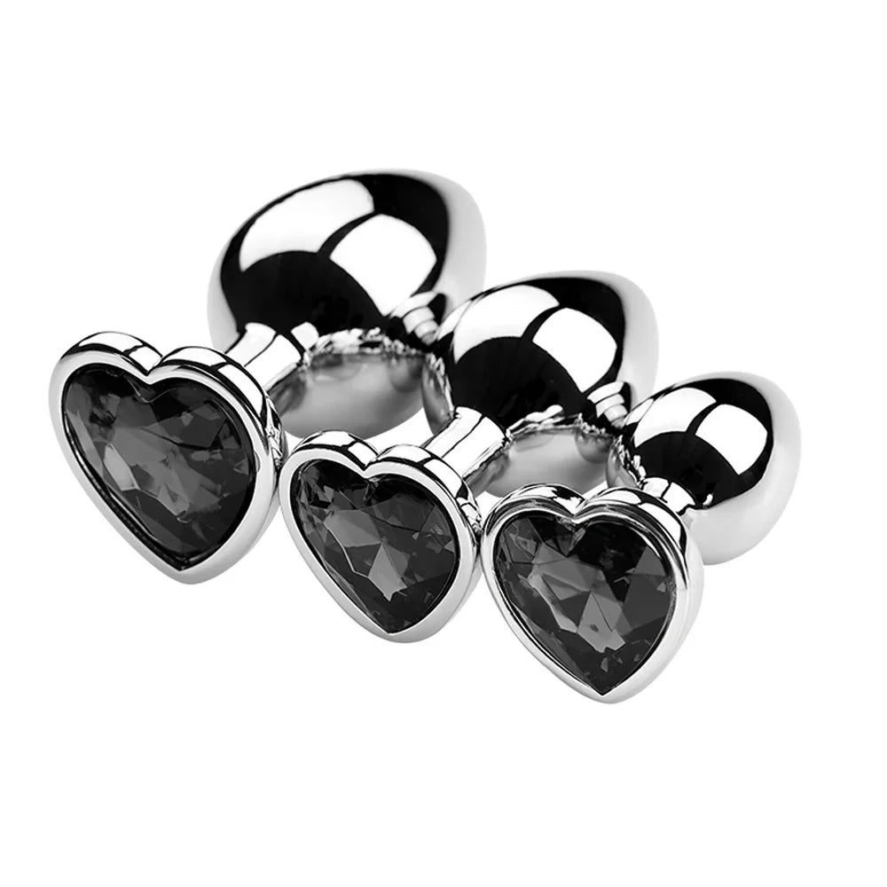 3PCS S/M/L Metal Anal Plug, Butt Plug, for Women and Men