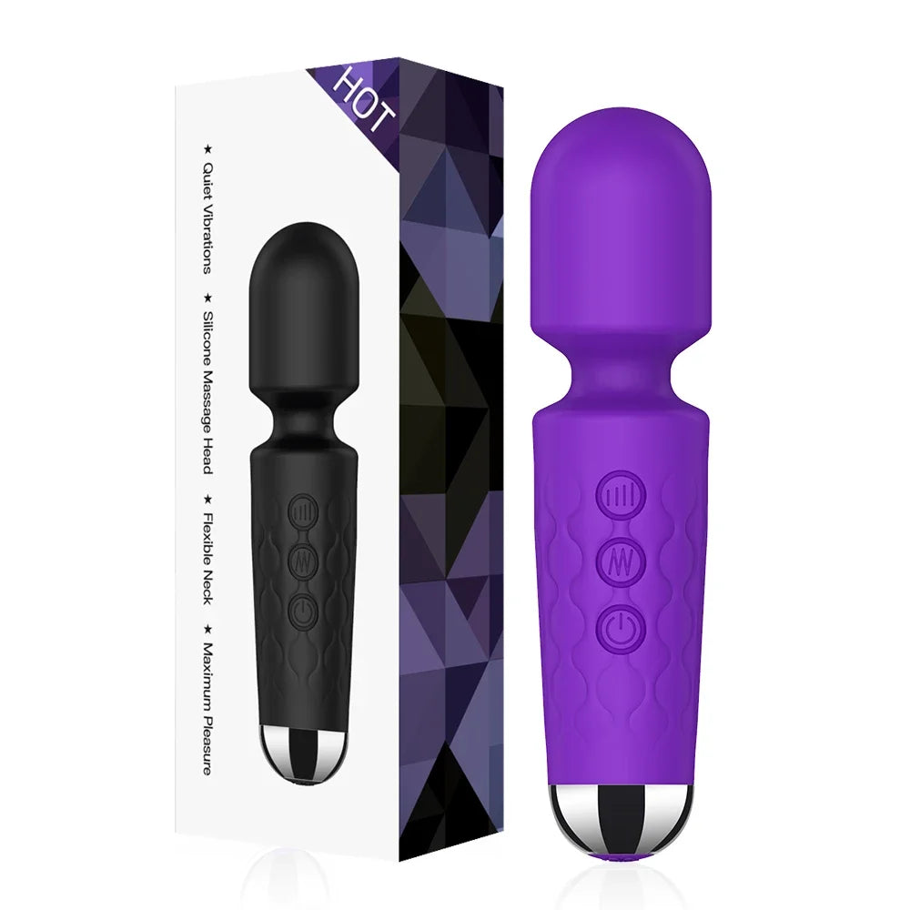 20 Speeds Powerful AV Vibrator for Women, Clitoris Stimulator, Dildo