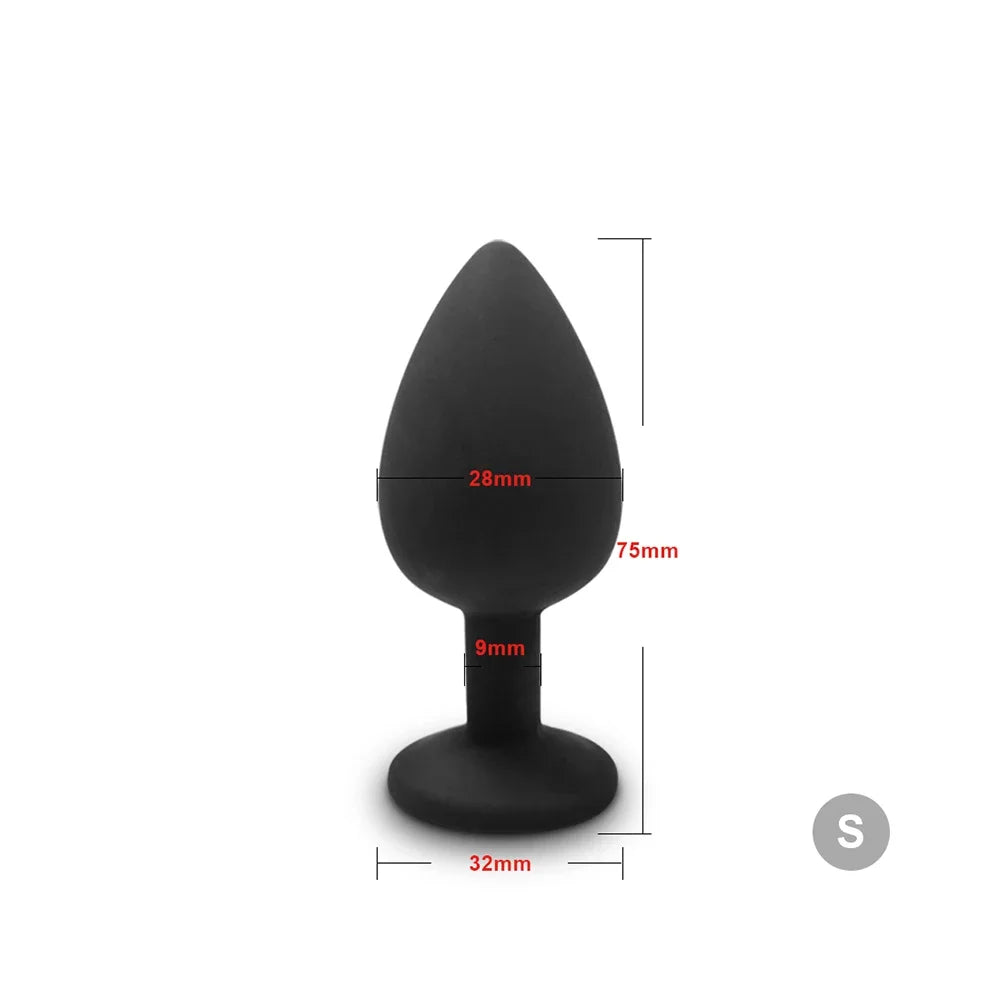 4pcs Soft Silicone Anal Plug, Mini Erotic Bullet Vibrator, Butt Plug Sex Toy for Men Women