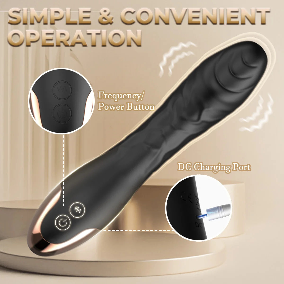 G Spot Vibrator, Clitoris Vibrator, Anal Stimulator, Dildo with 10 Powerful Vibrating Modes