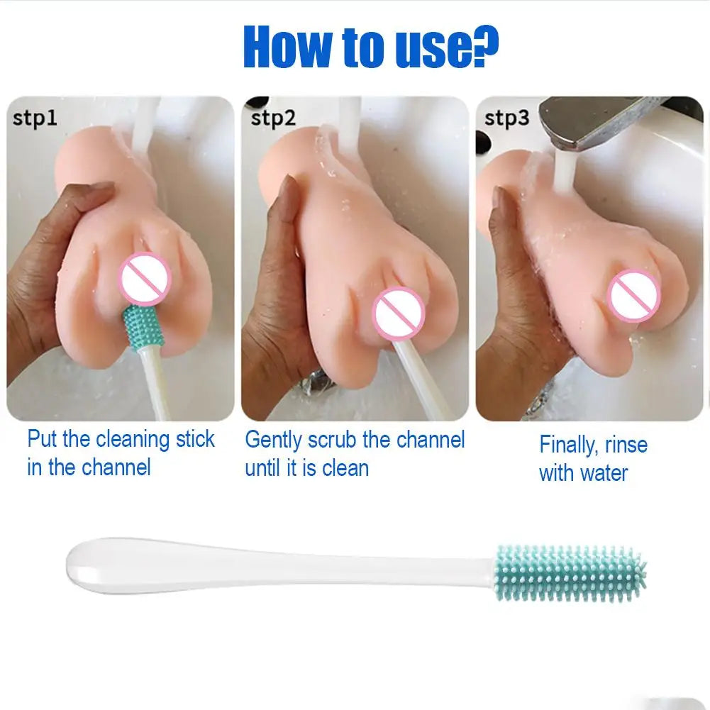 Silicone Cleaning Brush, Sex DoII's Vagina Anal Channel Cleanse Tool, Equipment