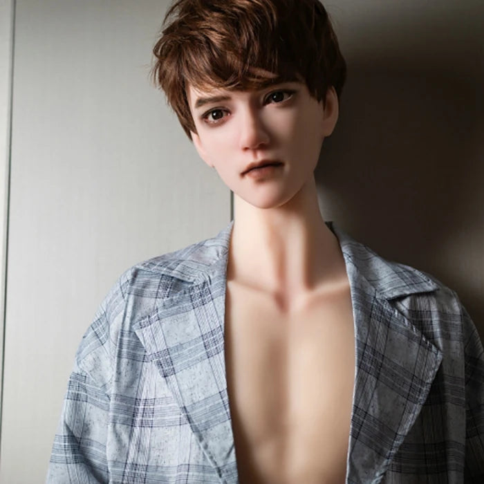 RENHEYUOU 165cm Adult Male Sex Doll, Life Size Sex Toy, Detachable Penis, Metal Skeleton
