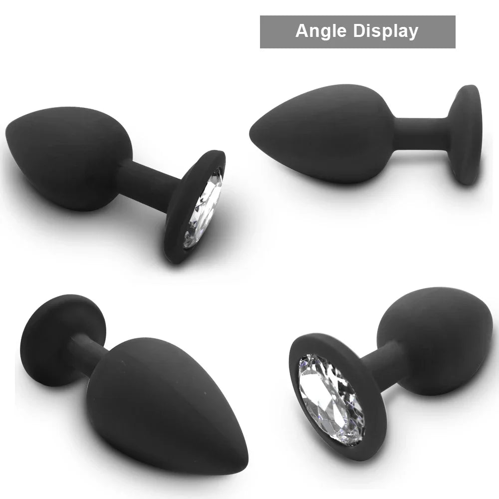 4pcs Soft Silicone Anal Plug, Mini Erotic Bullet Vibrator, Butt Plug Sex Toy for Men Women