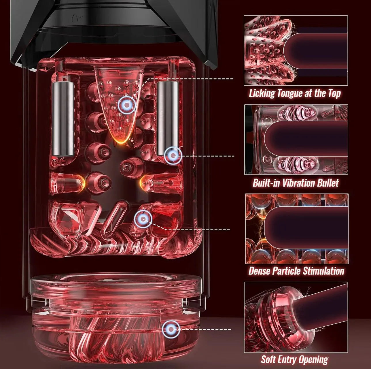 APP LED Automatic Male Masturbator, 7 Sucking Rotating Licking Thrusting Modes, Pocket Pussy Stroker, Blowjob Sex Toys For Men