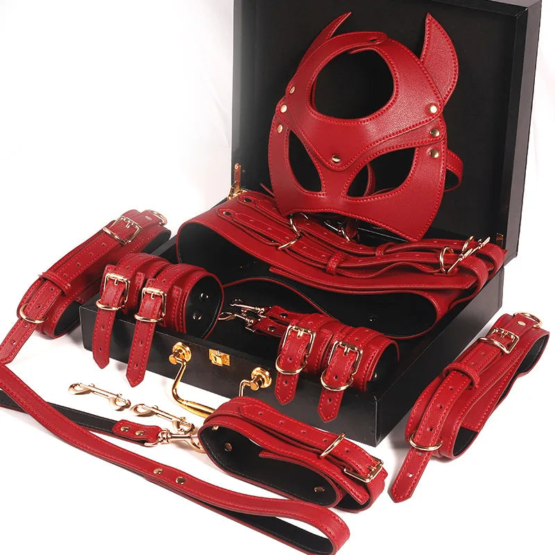 Sex Toys for Woman, BDSM Sex Bondage Set, Erotic Adults Toys, Handcuffs Ankle Cuffs Collar