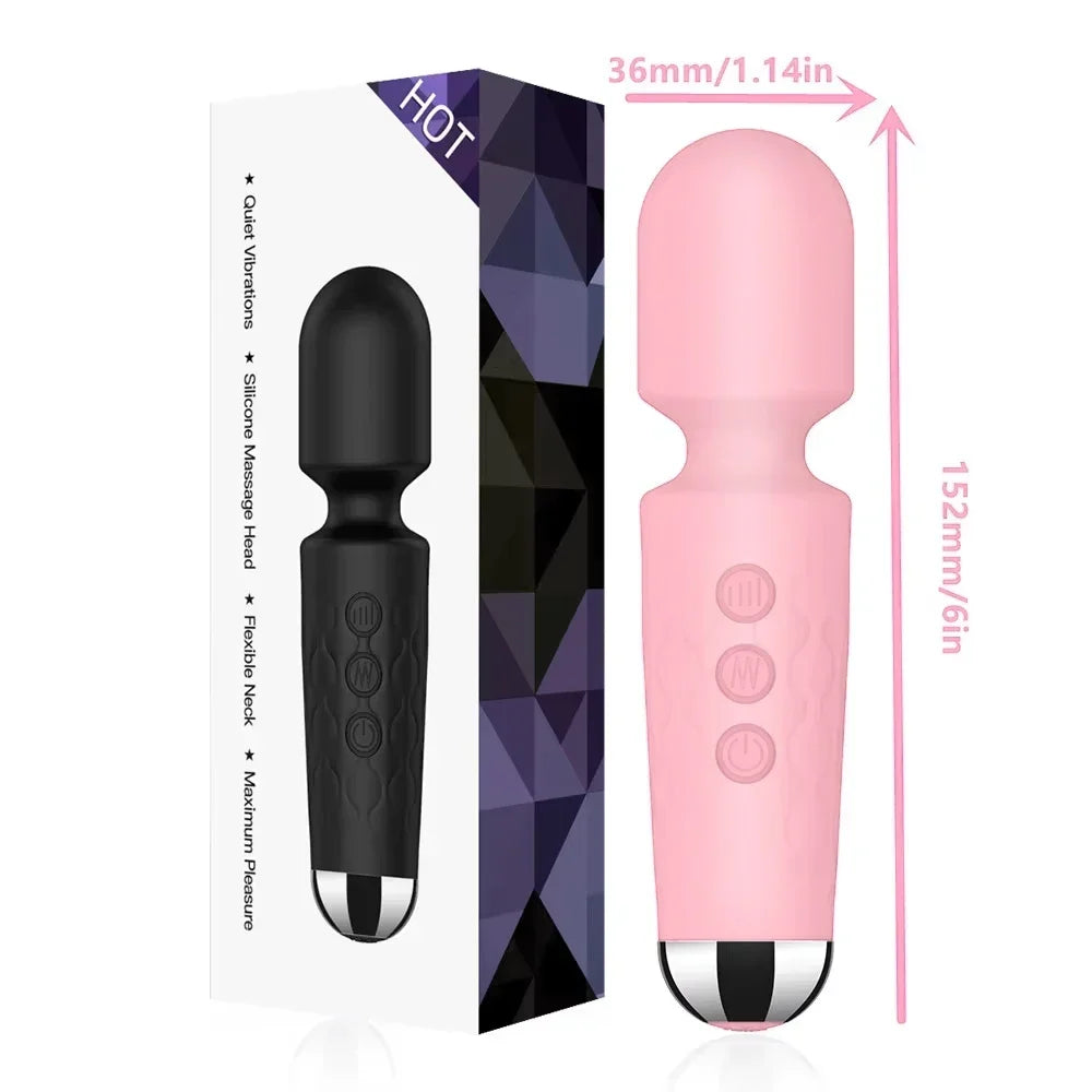 20 Speeds Powerful AV Vibrator for Women, Clitoris Stimulator, Dildo