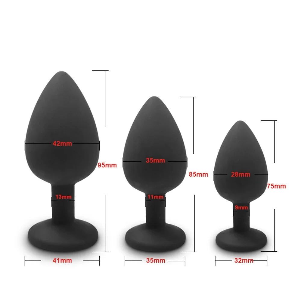 4pcs Soft Silicone Anal Plug, Mini Erotic Bullet Vibrator, Butt Plug Sex Toy for Men Women