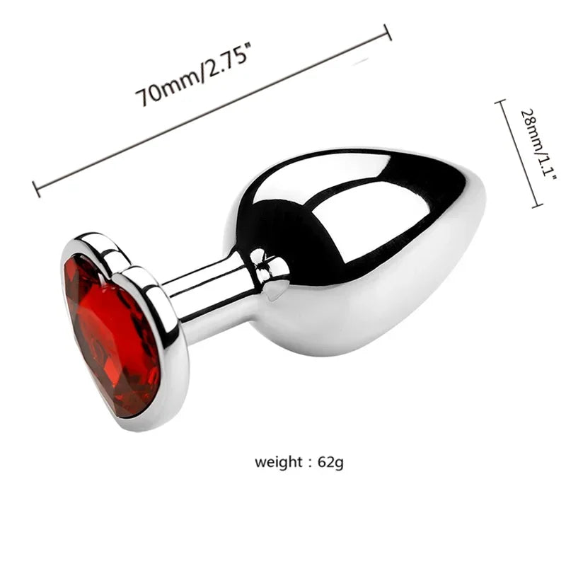 3PCS S/M/L Metal Anal Plug, Butt Plug, for Women and Men