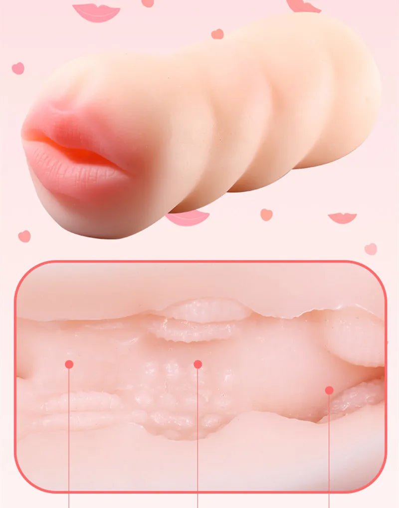 Realistic Vagina, Deep Throat, Artificial Pussy, Anus Oral Male Masturbator Blowjob Masturbation