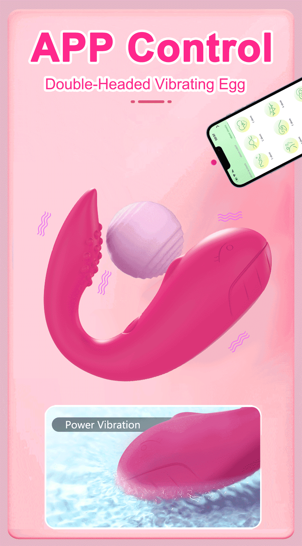APP Remote Control Vibrator Egg for Women, Clitoris Stimulator G Spot Dildo