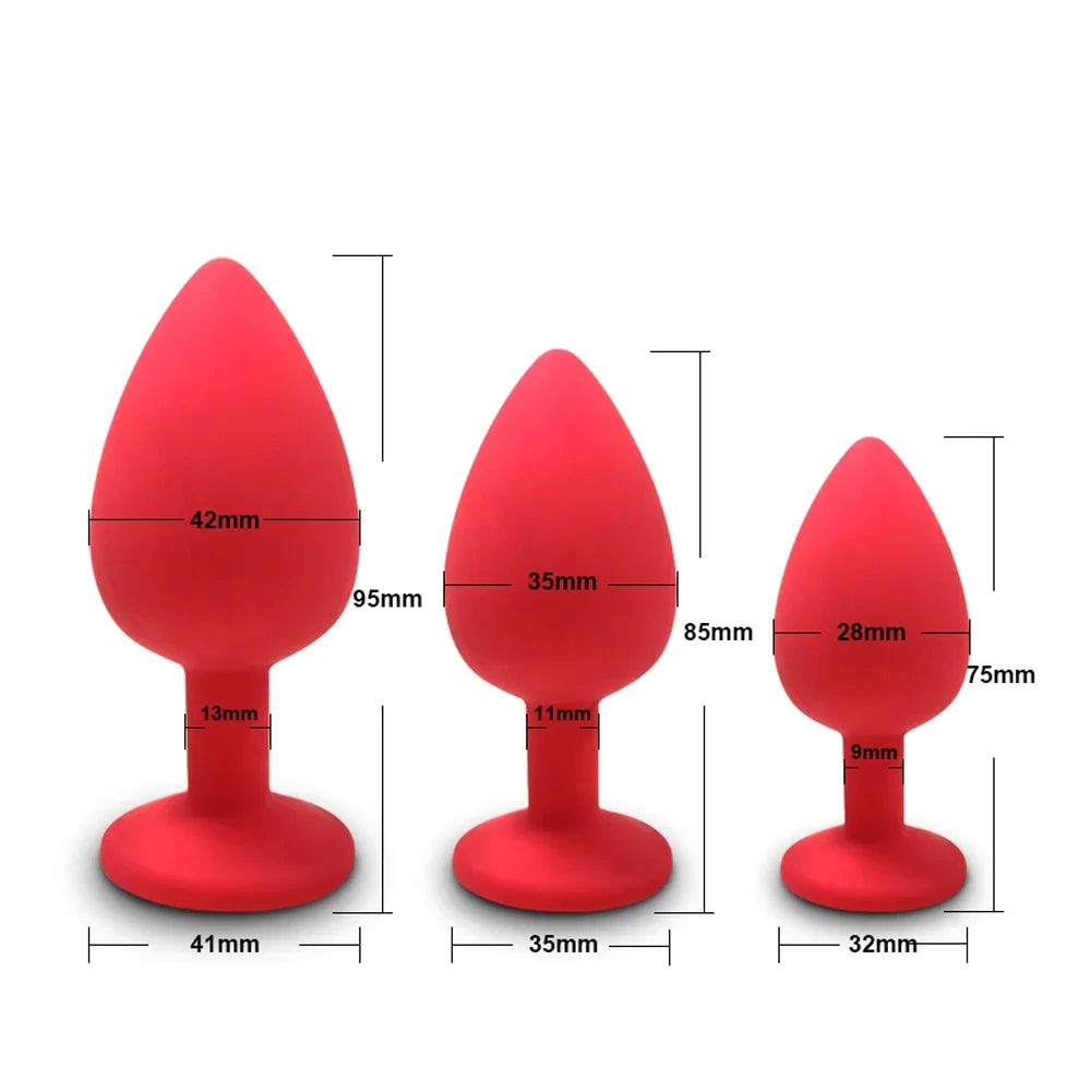 4pcs Soft Silicone Anal Plug, Mini Erotic Bullet Vibrator, Butt Plug Sex Toy for Men Women