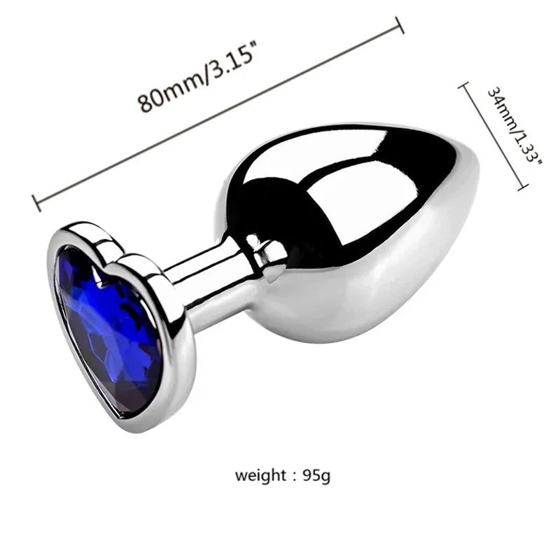 3PCS S/M/L Metal Anal Plug, Butt Plug, for Women and Men