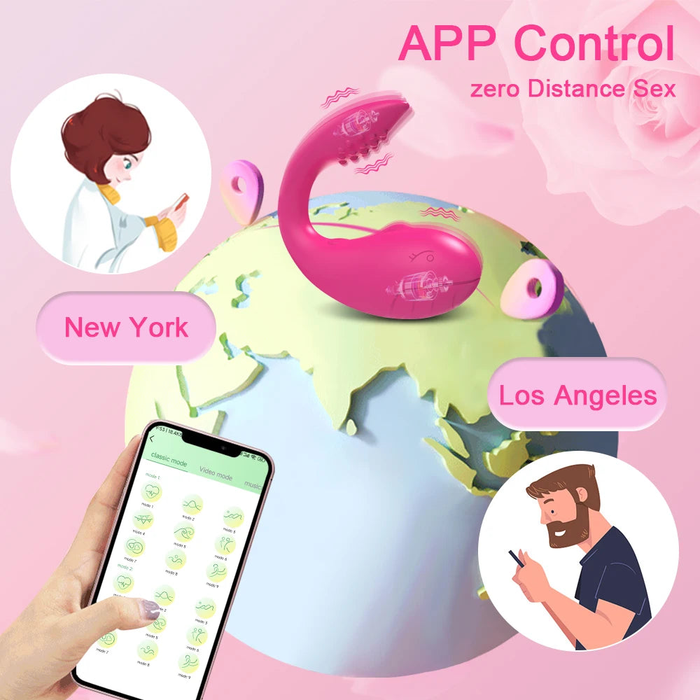 APP Remote Control Vibrator Egg for Women, Clitoris Stimulator G Spot Dildo