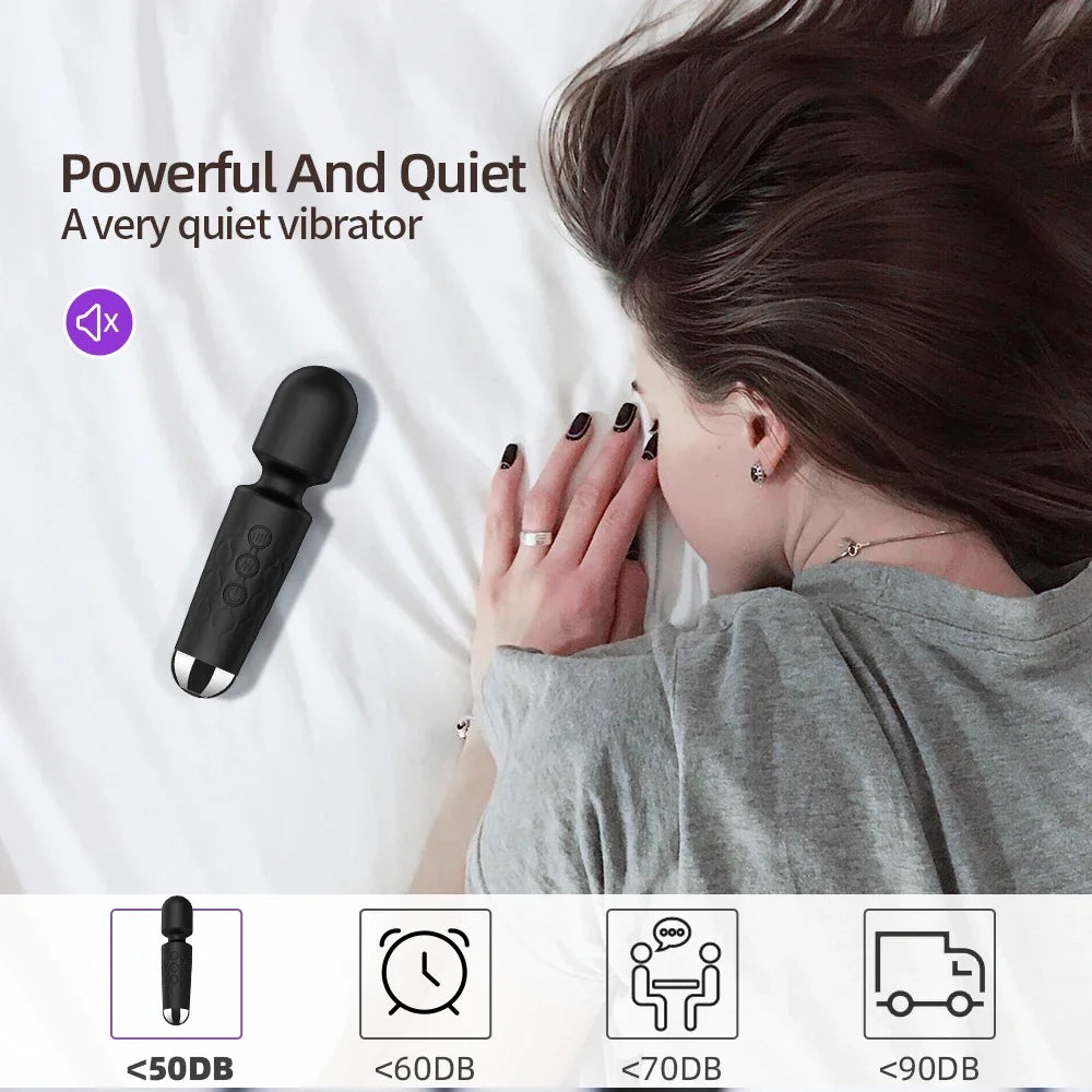 20 Speeds Powerful AV Vibrator for Women, Clitoris Stimulator, Dildo