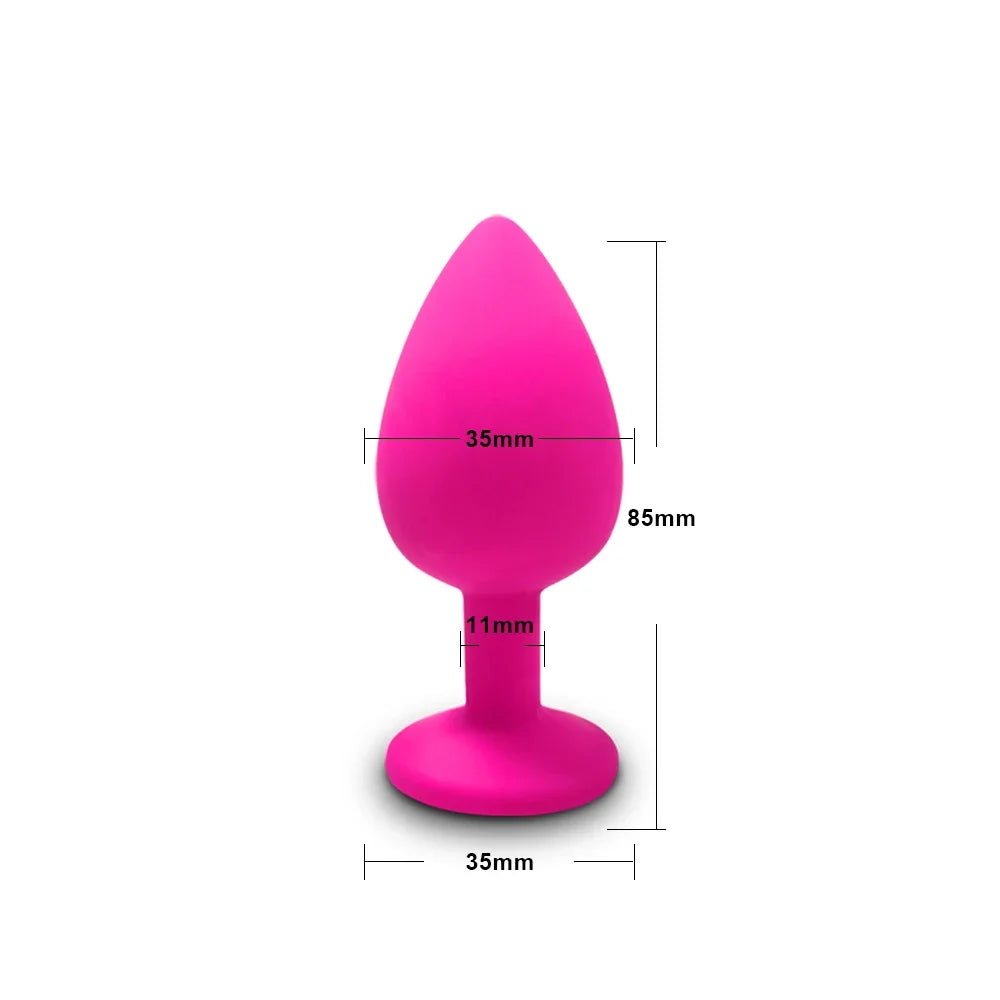 4pcs Soft Silicone Anal Plug, Mini Erotic Bullet Vibrator, Butt Plug Sex Toy for Men Women