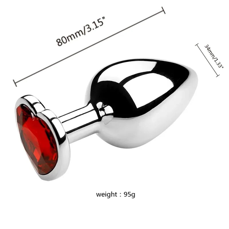 3PCS S/M/L Metal Anal Plug, Butt Plug, for Women and Men
